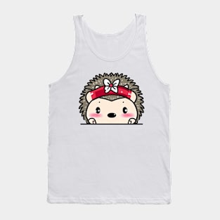 Sneaky japanese hedgehog so cute Tank Top